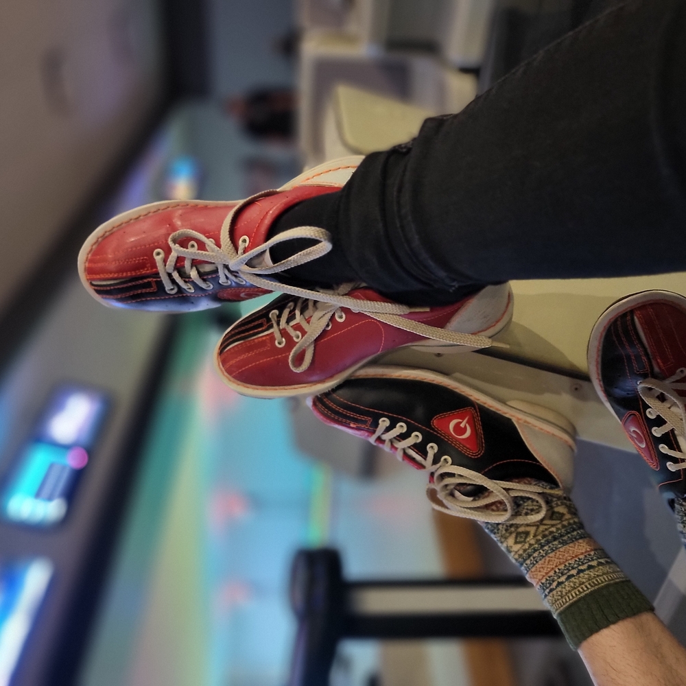 Red and Black Bowling Shoes